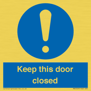 Keep this door closed